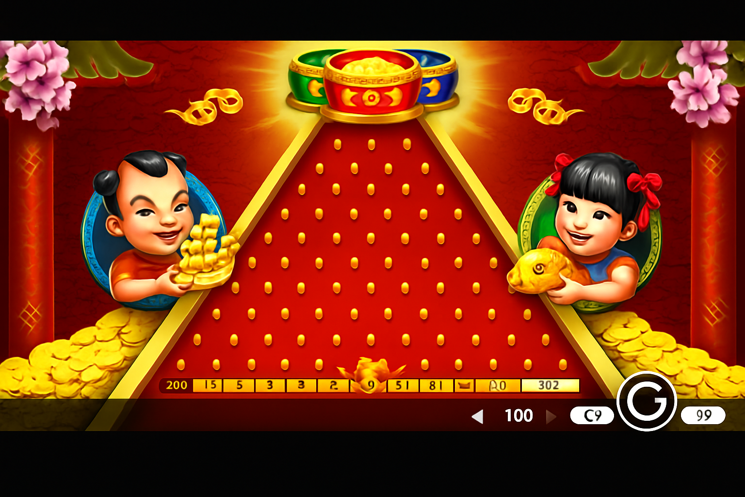 Golden Plinko gameplay